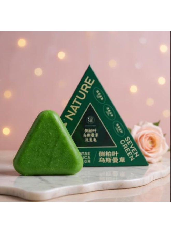 Seven Green Nature Green Herbal Soap for Hair Care and Hair Fall Reduction - Image 2